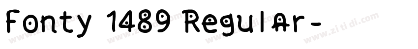 Fonty 1489 Regular字体转换 Fonty 1489 Regular字体转换